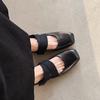 French retro 2025 super fire Mary Jane small leather shoes are beautiful with skirts, not tired, great-looking feet, flat single shoes women