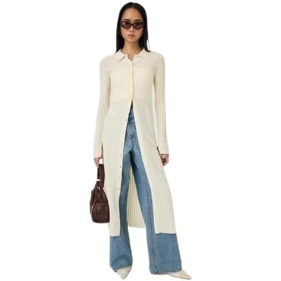[Mousy] SHEER LONG Cardigan