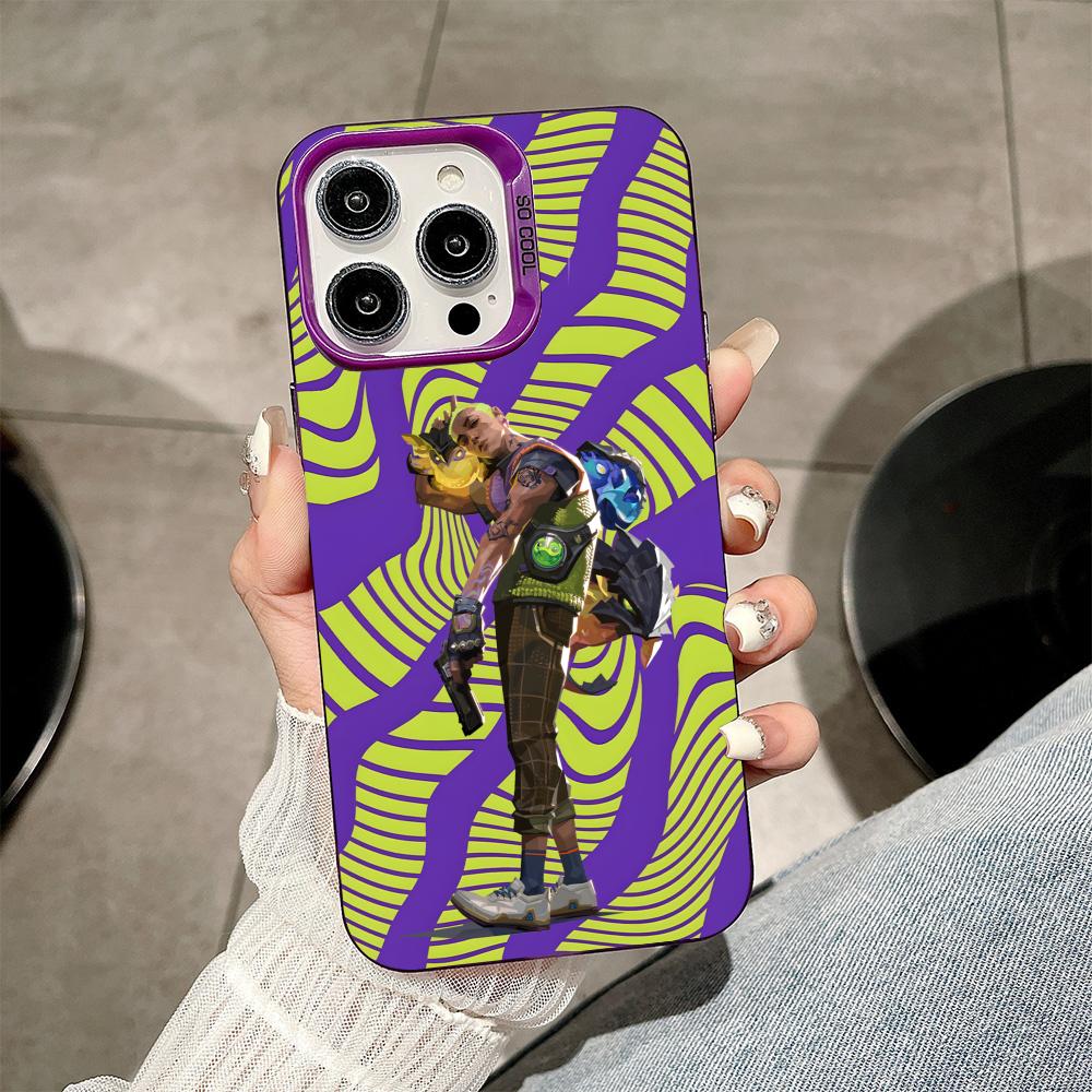 

Valo Gekko Phone Case for iPhone 17 16 15 14 13 12 11 X XR XS Air Pro Max Plus Purple Colorful Silver Cover iPhone 12 Pro