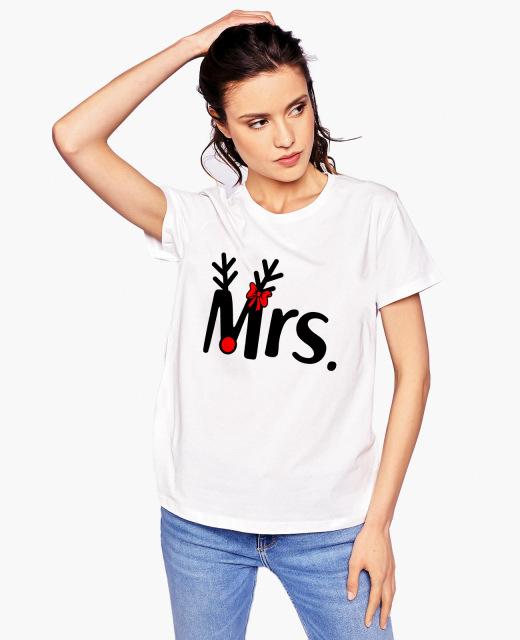 Lovers Couple T Shirt Women Men Newest Valentines Gift Printing Mrs Mr Couple Summer Matching Clothes S