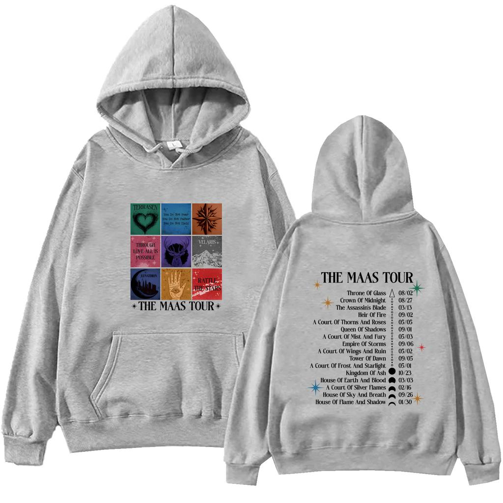 Sarah J Maas The Maas Tour Music Fans Gift Long Sleeve Women and Man Printing Casual Hoodie Spring and Summer