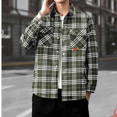 Herrenjacken, vielseitige neue Modemarken für Frühling und Herbst, Herren-Karojacken, Herren-Freizeitoberteile