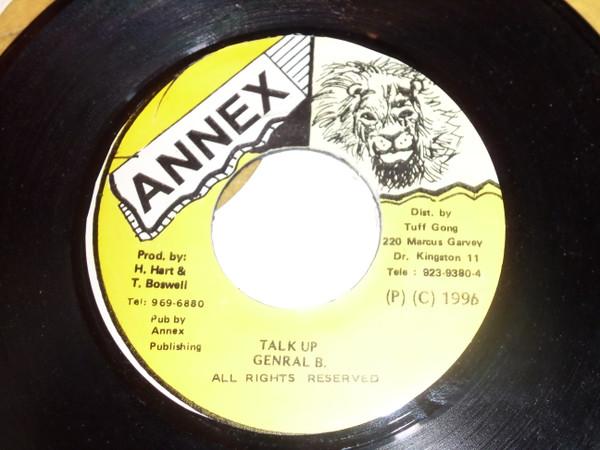 7inch Record GENERAL B - Talk Up NONE Annex 1996 Jamaica Reggae, Ska & Dub Used