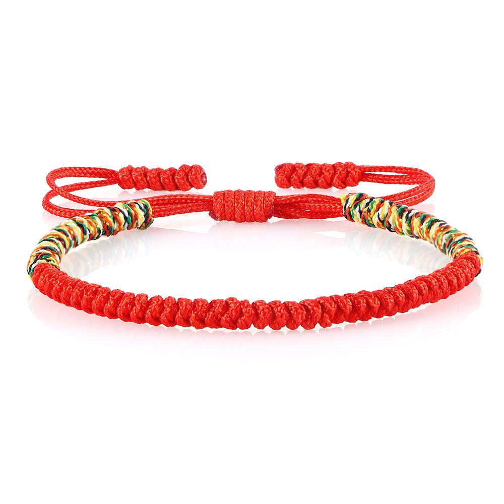 A Handmade Tibetan Buddhist Bracelet, Lucky Bracelet, Woven Black and Red String Bracelet for Men and Women, Couple Jewelry Gift