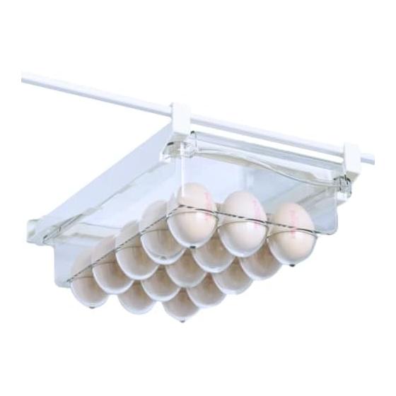 JP Number Egg Case Refrigerator Tray Egg Case Hanging Refrigerator Storage Case Drawer Type (Stores 15 Pieces)