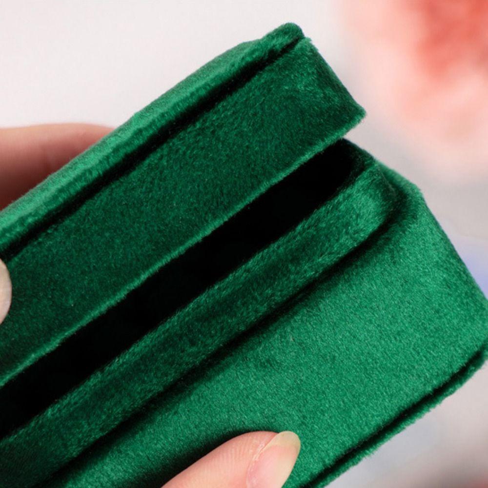 Square Rings Bearer Box Wedding Rings Display Case Multi-function Velvet Rings Holder Gifts