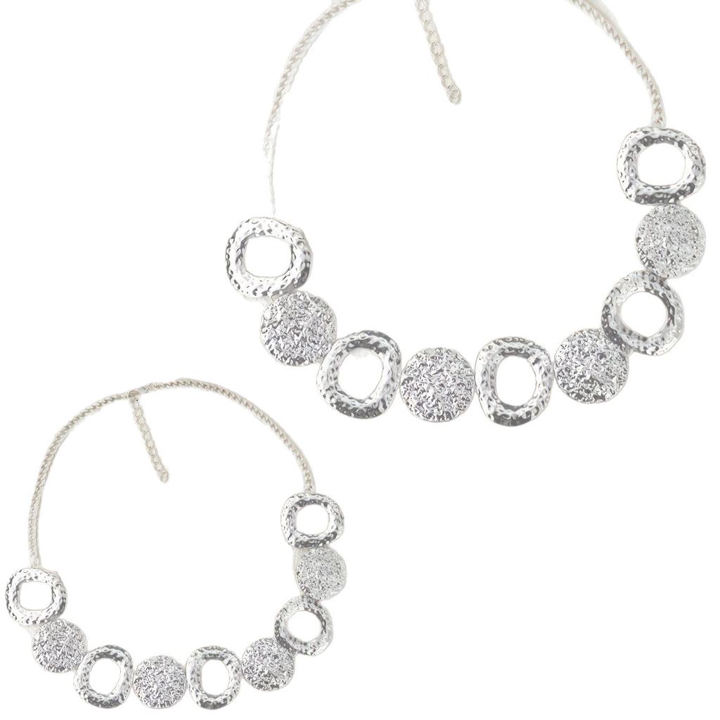 Personalized Exaggerated Necklace, Concentric Ring Fashion Alloy Accessories