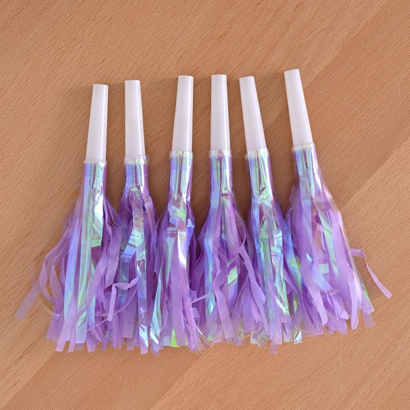 6pc Blowing Dragon Toys Party Tassel Birthday Party Wedding Decoration Festival Party Atmosphere Party Party Horn Cheering Props