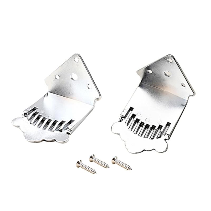 Not Easy To Damage Alloy Mandolin Tailpiece Musical Instrument Replacement with Mounting Screws for 8 String Mandolins