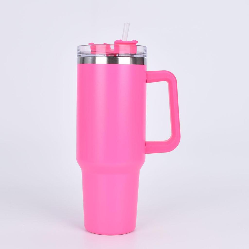 40oz Second Gen Insulated Stainless Steel Car Cup with Straw - Large Capacity Cold Preservation