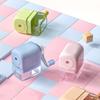 Macaron Colored Pencil Sharpener Student Hand-crank Pencil Sharpener Large Diameter Drawing Stationery Cute School Supplies
