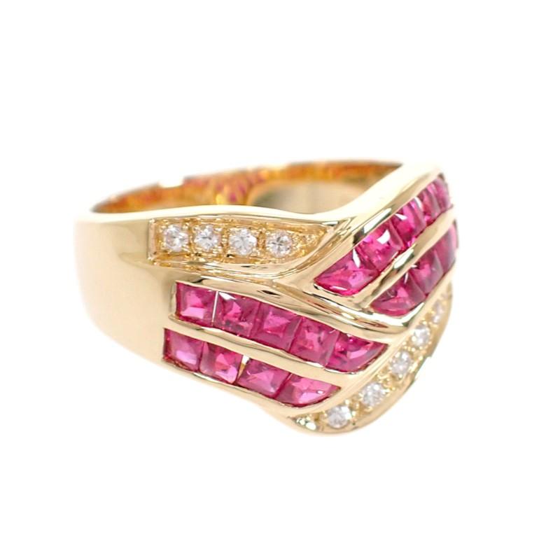 no brand  #13(JP Size) ring K18 yellow gold Women