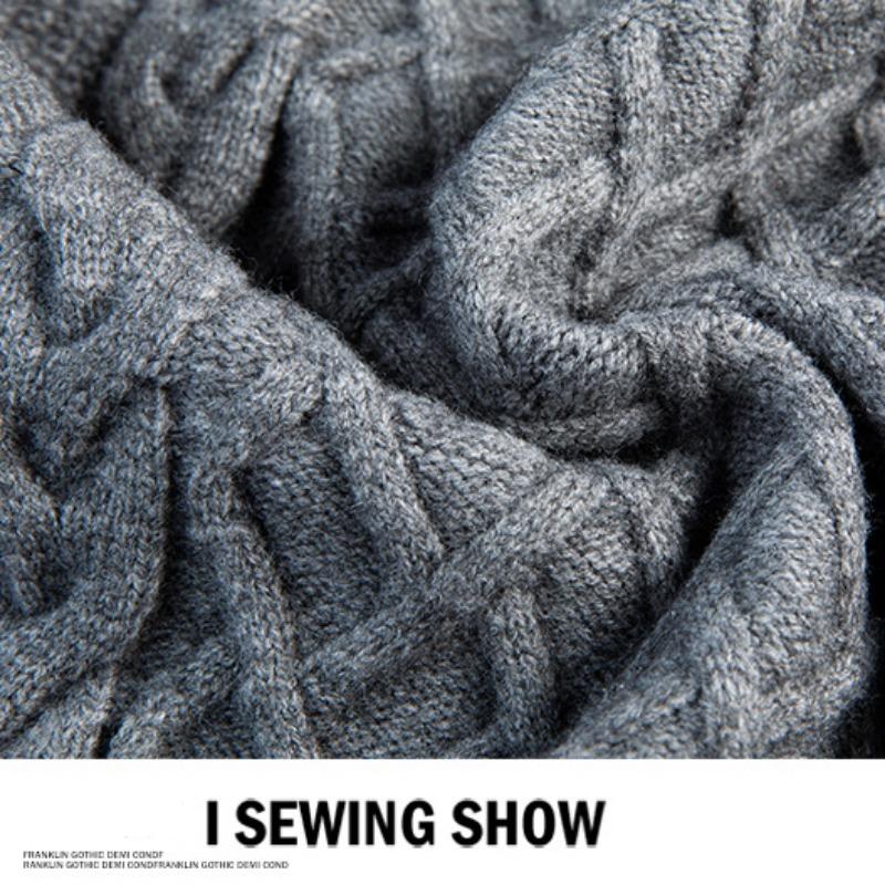 Herbst und Winter Neue Halb-high Neck Verdickt Dicke Nadel männer Pullover Zipper Lose Pullover Gestrickte Pullover Männer