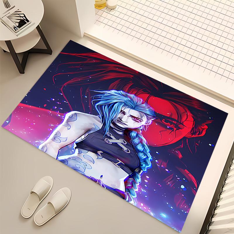 League of Legends Jinx Print Area Rug - Soft,Washable Non-Slip Indoor Mat,Living Room,Home Office Decorative Rug