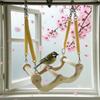 Wear Resistant Wood Bird Swing Chew-resistant Parrot Play Rack Bird Training Stand  Bird Enrichment