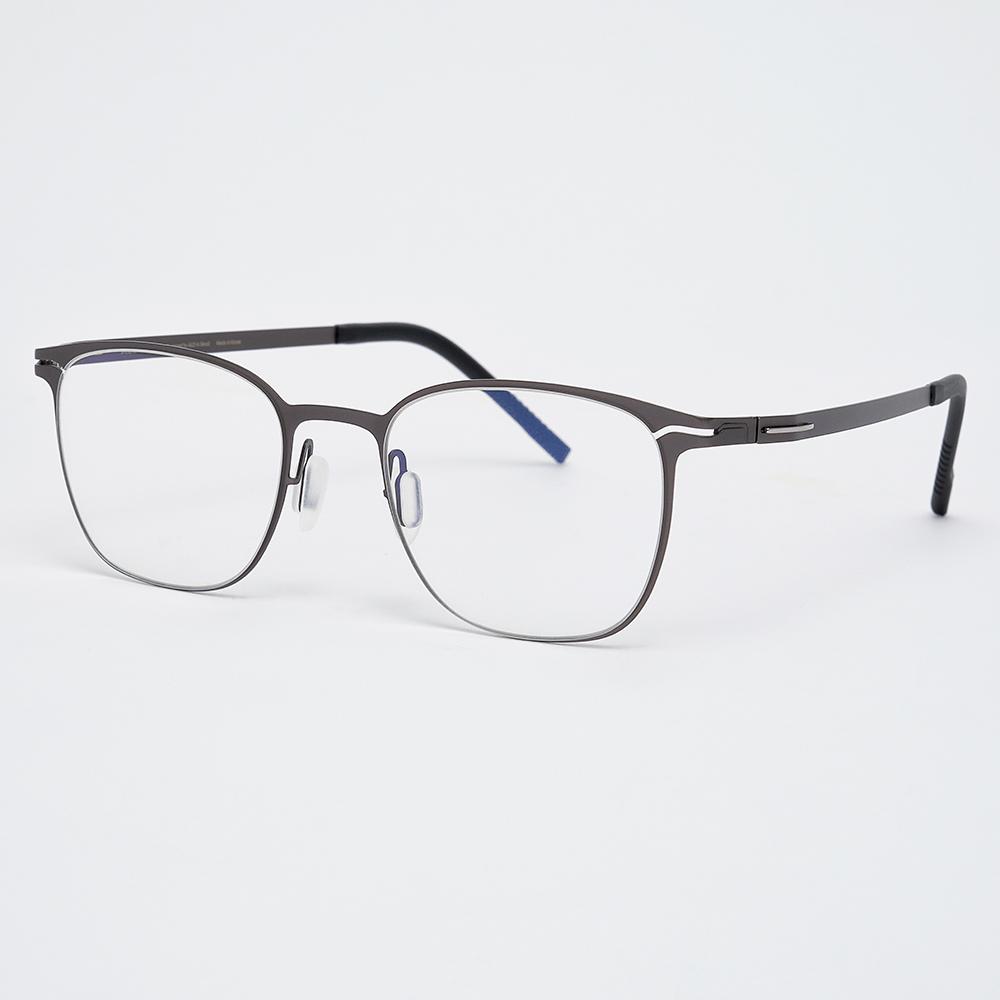 Alloaiweeo [The Air_Flat] Al8306 1010M Ultra-Lightweight Officer Square Gray Eyeglass Frames