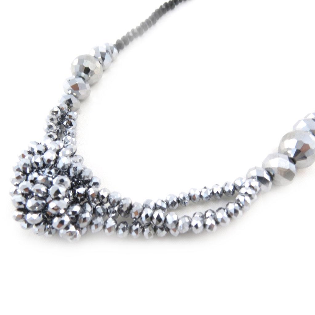 Les Trésors De Lily [J1395] - Designer Necklace 'Sissi' Gray Black