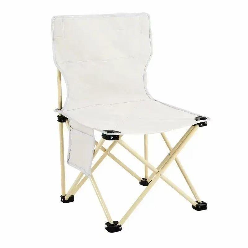 Portable Folding Camping Chair with Backrest and Table - Moisture-Proof, Thickened for Outdoor Leisure and Fishing
