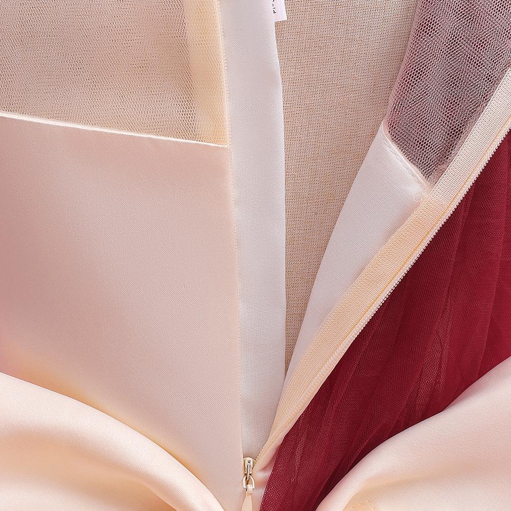 Children's Satin Mesh Tutu Skirt Princess Dress - Formal Wedding Flower Girl Attire