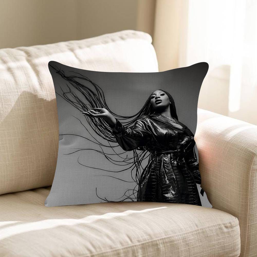 

Singer AAya Nakamura Cushion Cover Inches Farmhouse Decor Home Throw Pillow Covers For Couch Decorations 30x30 cm