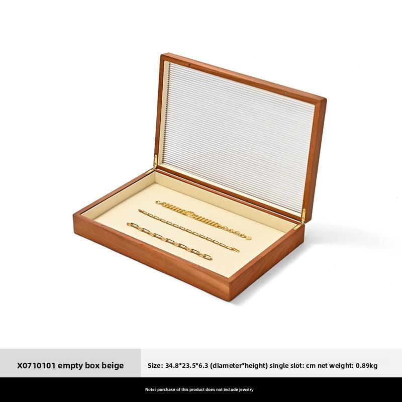 Premium Solid Wood Jewelry Box, Ring Necklace Earring Bangle Storage Case, Luxury Jewelry Display Organizer