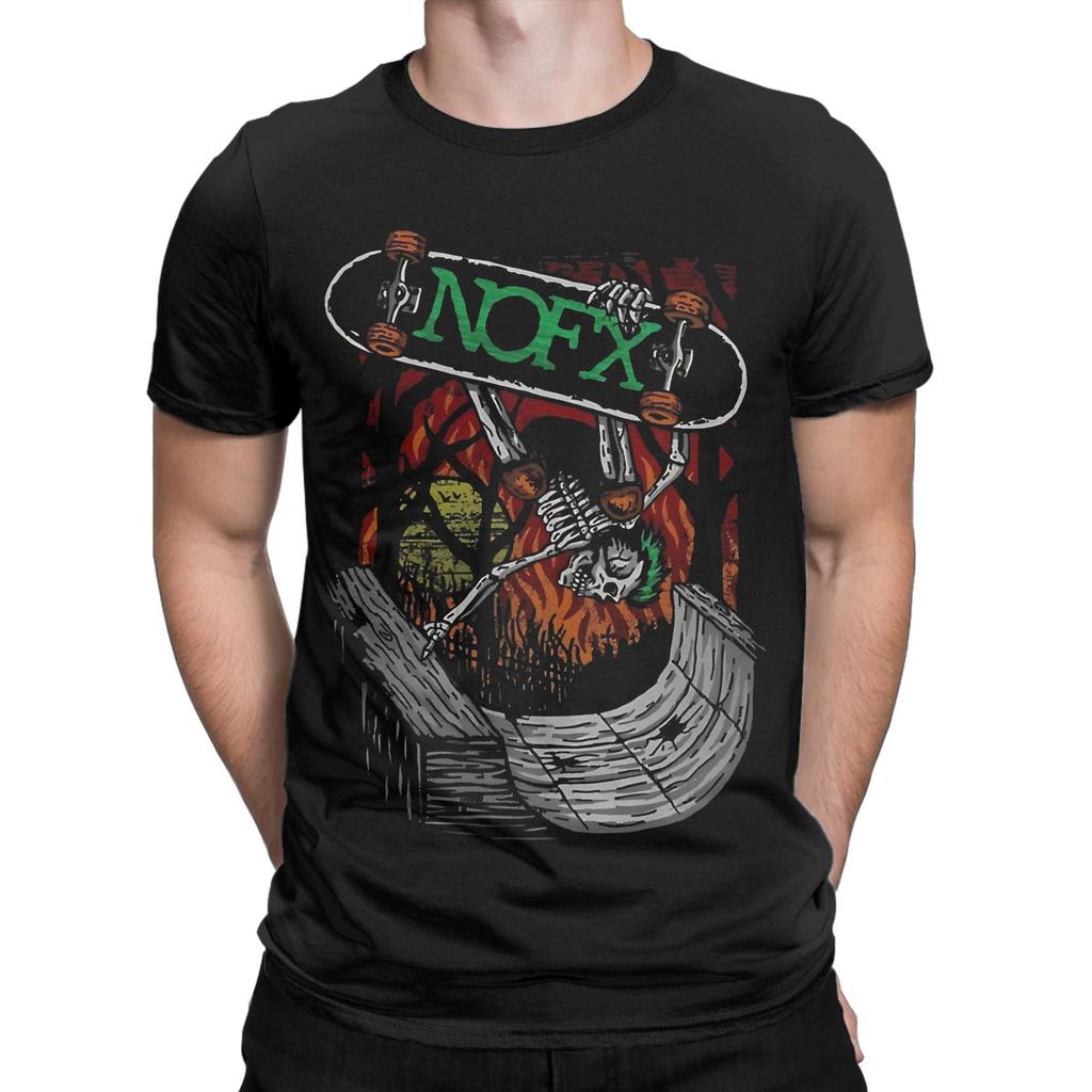 NOFX skate Classic Novelty 100% Cotton T-Shirt Tees Tops For Men