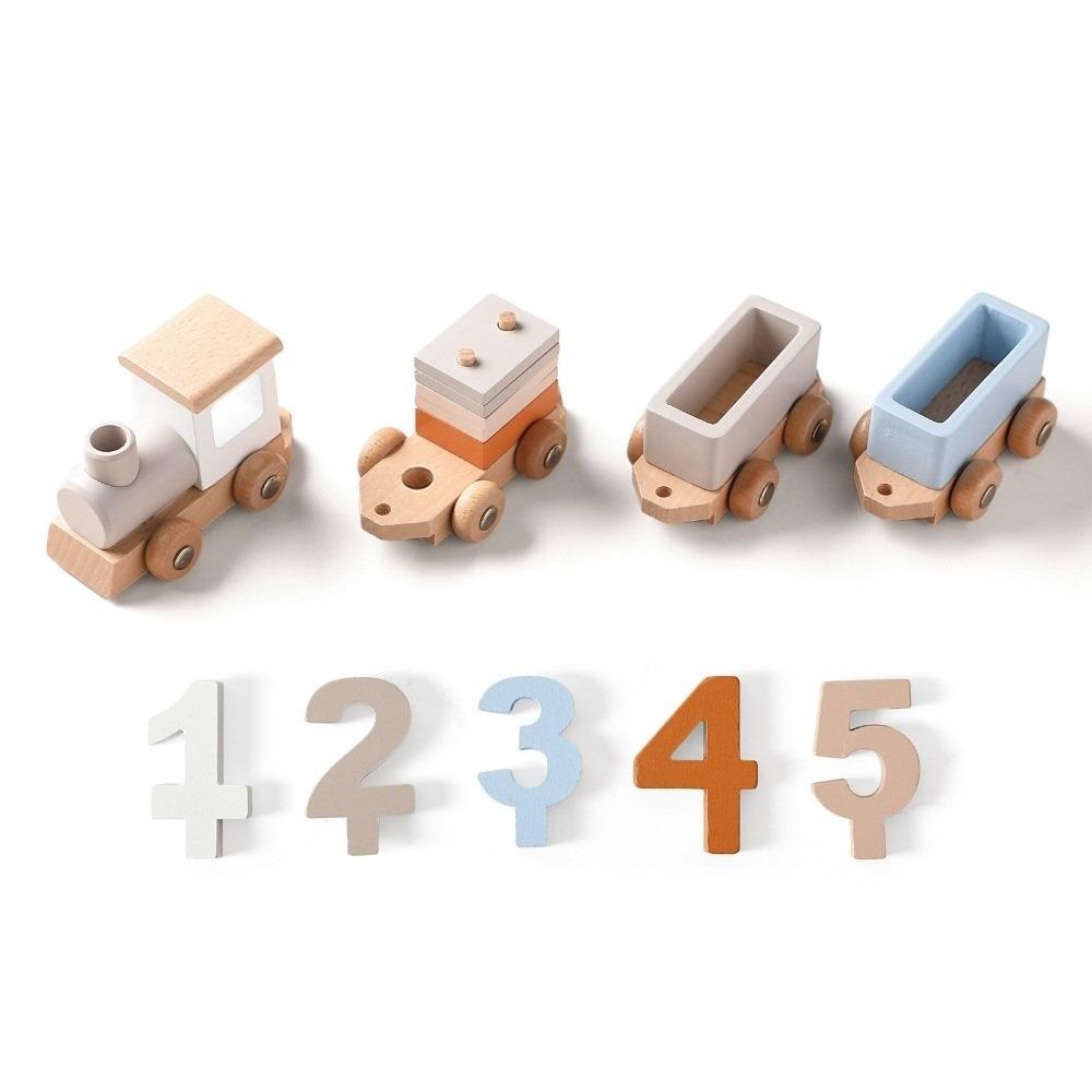 Wood Wooden Trolley Toy Blocks Baby Educational Toys Montessori Toys Educational Gift