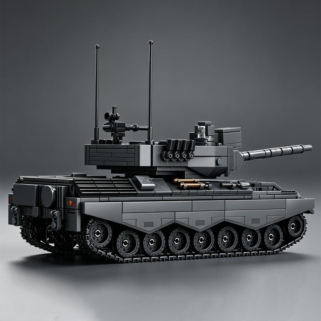 2026 Leopard 1 Main Battle Tank Building Block Model Kit, Small-Piece Toy, MOC Leopard Armored Vehicle Display Model
