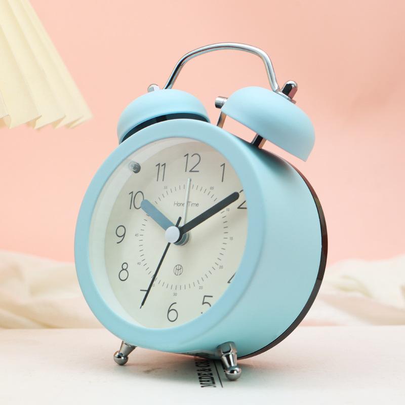 Silent Small Alarm Clock Wake-up Artifact Bedside Desktop Student Men and Women Special Ring Bell Ring Loud Creative Clock