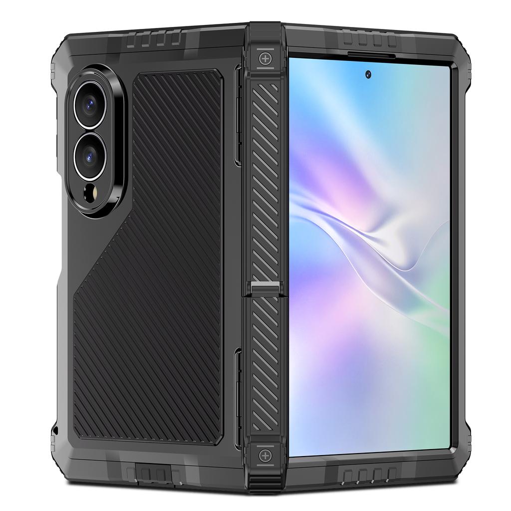 Para Samsung Z Fold 8 Z Fold 8 Ultra Funda Magnética de Metal Parachoques de Aluminio Cubierta de Silicona Resistente a Golpes de Alta Resistencia con Protector de Pantalla