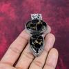 Copper Black Tourmaline Handmade Gemstone Pendant, 925 Solid Sterling Silver Pendant Antique Jewelry, For Engagement Gift