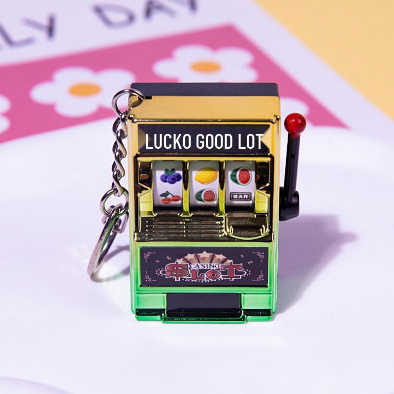 Mini Fruit Slot Machine Keychain: Fun Mixed Bag Pendant for All