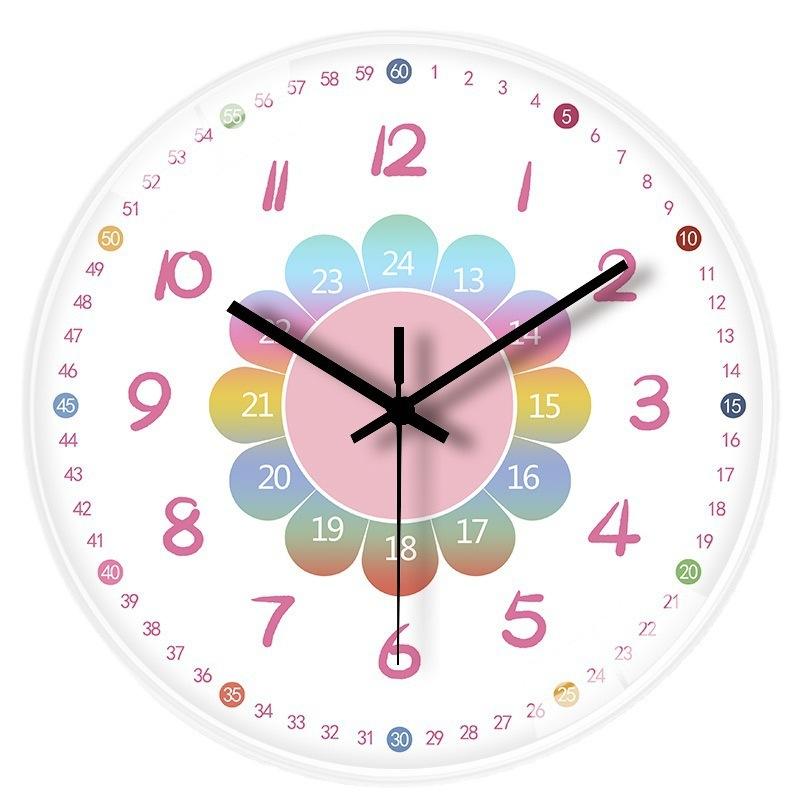 8-inch 20cm wall clock living room home children's early education clock bedroom wall hanging cute silent clock