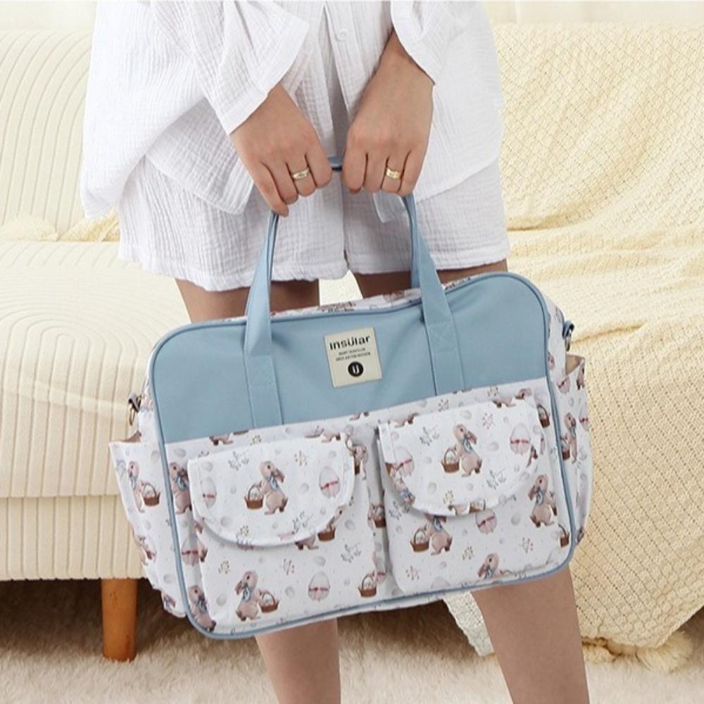 Multi-pocket Single Shoulder Mommy Bag Lightweight Baby Nappy Bag Fashion Maternity Handbag