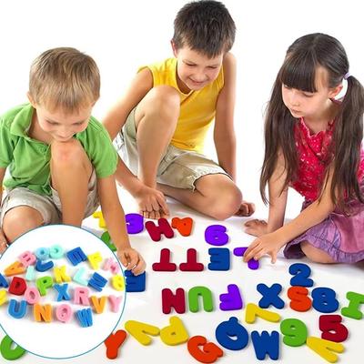 Baby Bath Toys Floating Foam EVA Puzzle Bathing Toys for Children Letter Number Traffic Cognitive Bathroom Play Water Game TMZ
