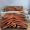 Tiger Stripe Pattern 3-Piece Bedding Set Bedding set (1 duvet cover, 2 pillowcases, duvet not included)