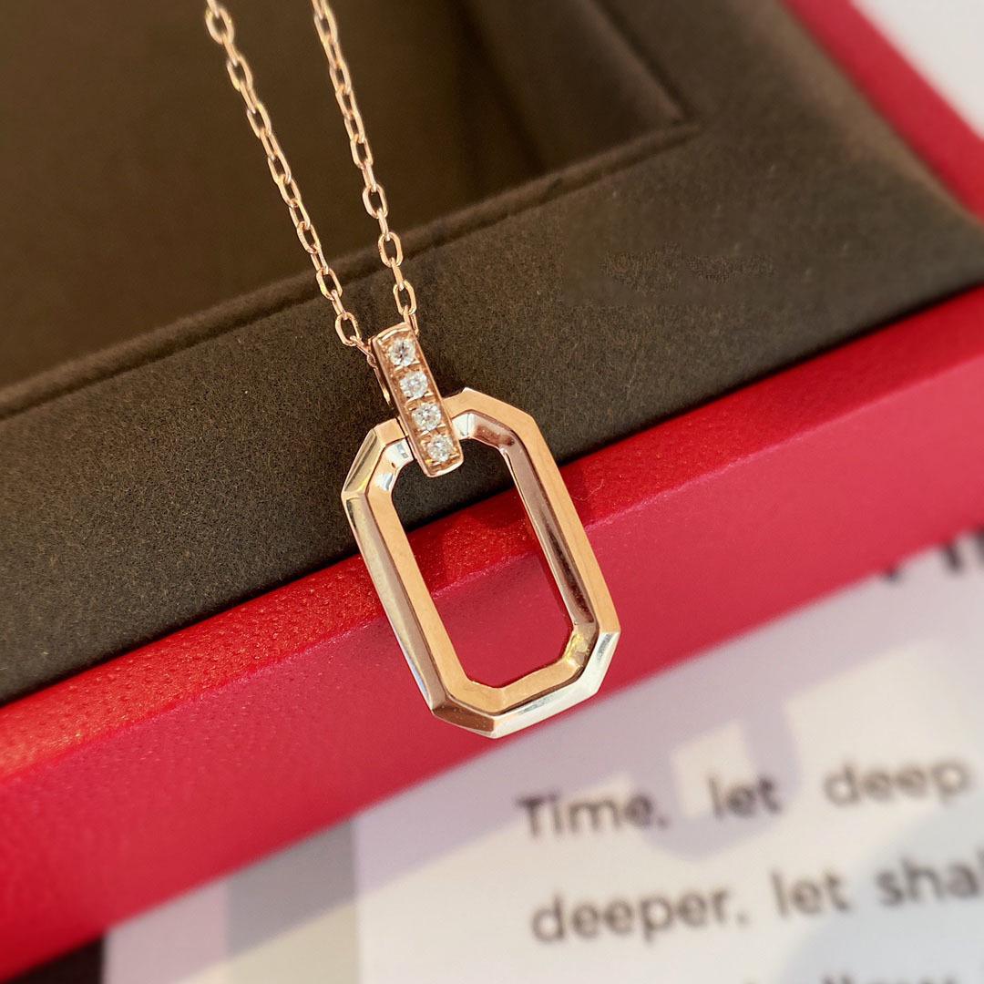 

Gold-Plated S925 Sterling Silver Oval Pendant Hip-Hop Necklace - Fashionable Clavicle Chain for Women Rose Gold Pendant + Necklace [40+5CM]