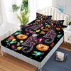 Happy Halloween Fitted Sheet Bed Mattress Protector Kid Pumpkin Bed Cover Twin Full Queen King Size Elastic Bed Sheet Pillowcase