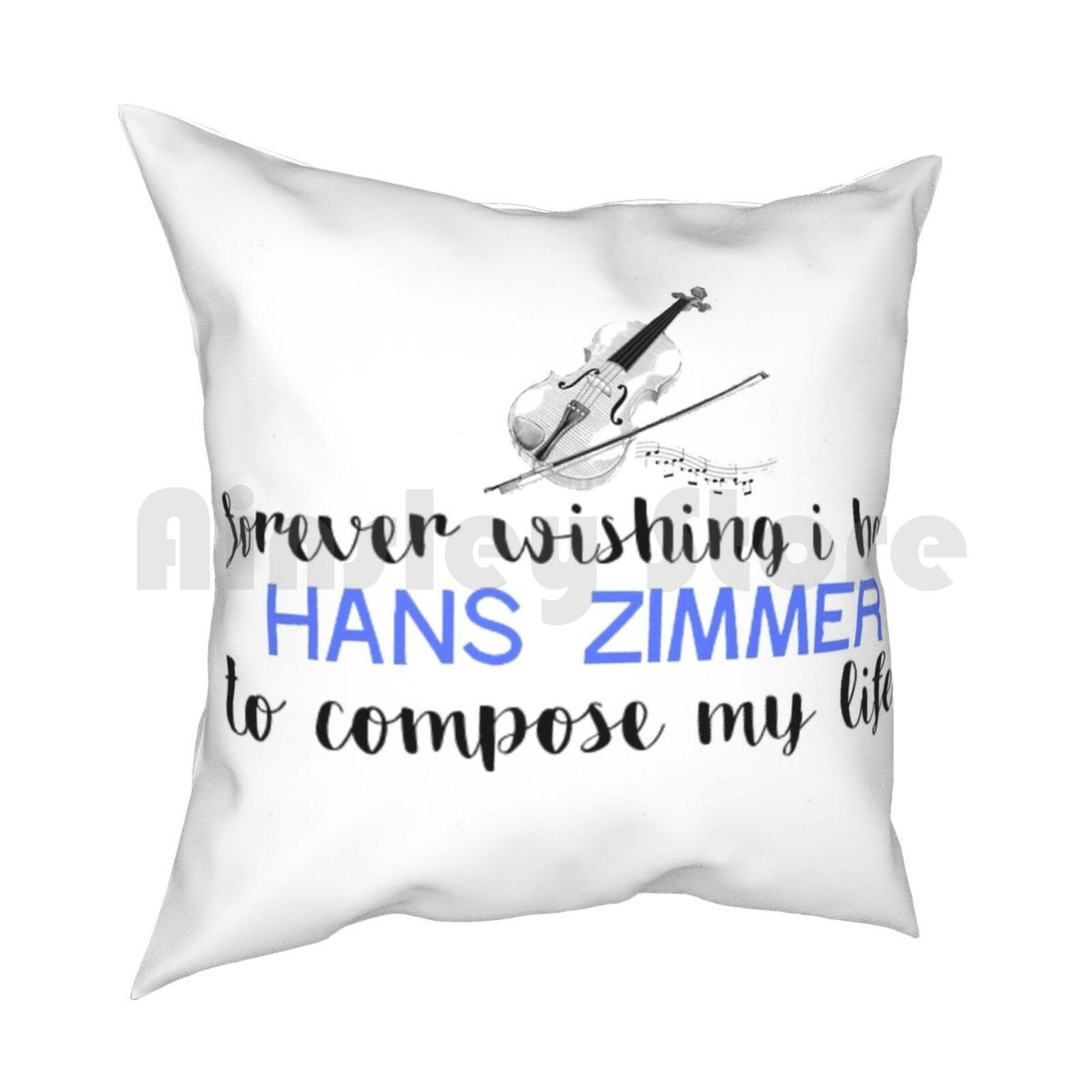 Hans Zimmer Typography Art Pillow Case Printed Home Soft DIY Pillow Cover Hans Zimmer Classical Music Lion King 30cmx30cm
