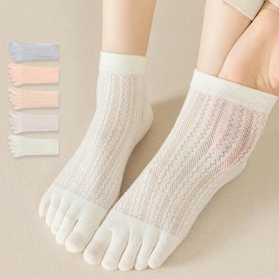 5 Finger Boat Sox Women Toe Socks Fashion Breathable Summer Ladies Girl Ultrathin Invisible Cotton Five-Finger Sock