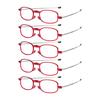 5PCS Unisex Foldable Reading Glasses for Presbyopia Stylish Comfortable Spring Hinge Computer Screen Friendly