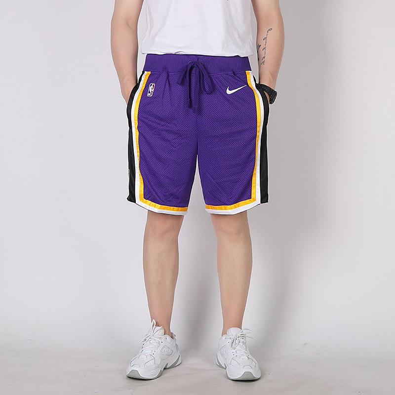 Nike Lakers Courtside Statement Edition Basketball Shorts Men Bottoms Purple AV3545-504