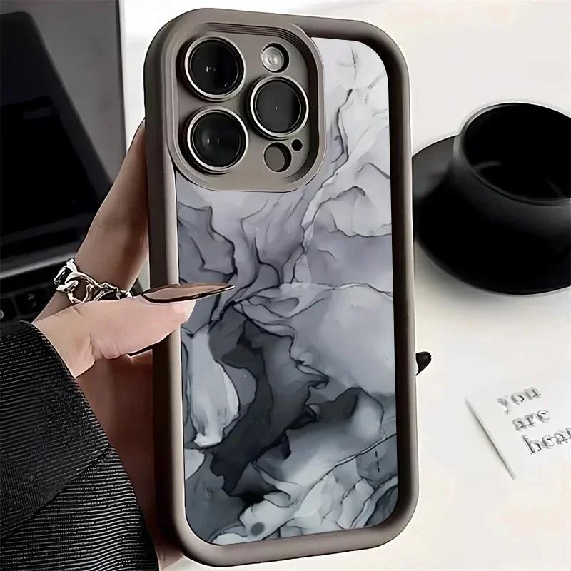 Marble Pattern Phone Case For iPhone 15 Pro Case for iPhone 11 12 13 14 Pro Max Mini XR XS 7 8 Plus SE2 Matte Shockproof Cover