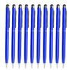 10 Adet Kalem 2'si 1 Arada Kapasitif Dokunmatik Ekran Tükenmez Kalemler Metal Bilgisayar AksesuarlarıMavi