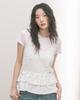 HAVISM Double Frill Halter Neck Sleeveless(Dot Ivory)