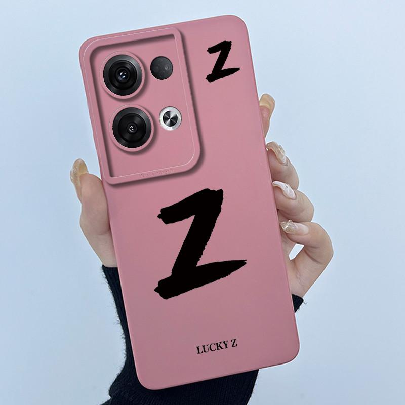 For OPPO Reno 8 Pro 5G Reno8 Reno8 Pro Plus Shockproof Phone Case Lucky Initial Letter Casing Silicone Soft Matte Back Cover