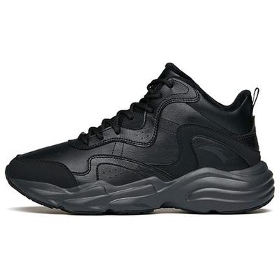 Serie Estilo de Vida Cuero Sintético Absorción de Impactos Antideslizante Resistente al Desgaste Zapatillas Casuales Deportivas de Caña Media para Hombre Negro 112148984-2