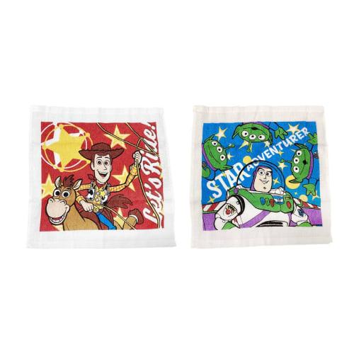 Marushin Hand Towels and Handkerchiefs, Set of 2, Toy Story Star Space Design with Case, Perfect for Preschool, Kindergarten, and Elementary School, S