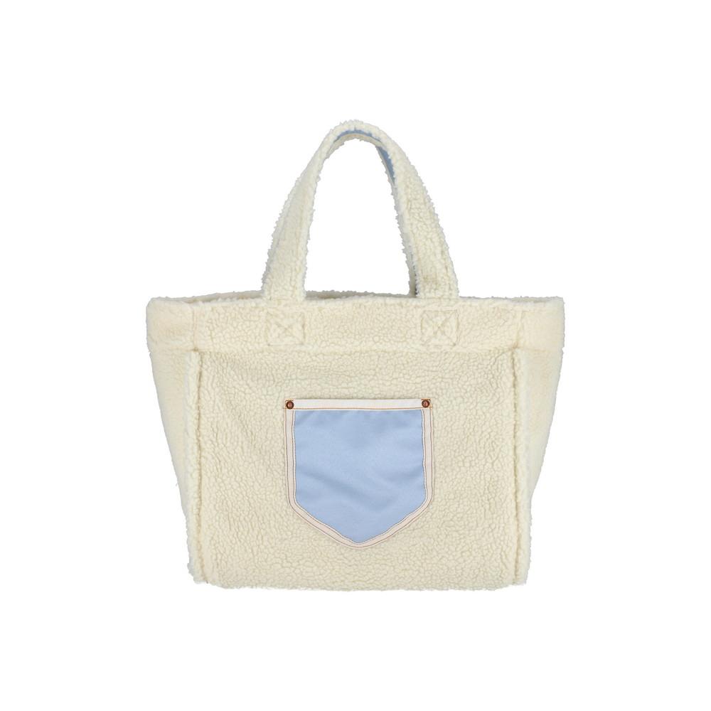 Lesportsac Light Denim Wash/Sherpa Two-Way Tote Bag [1543.La11]