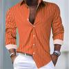 Chemise rayée élégante à manches longues, parfaite pour les occasions décontractées et smart-casual.